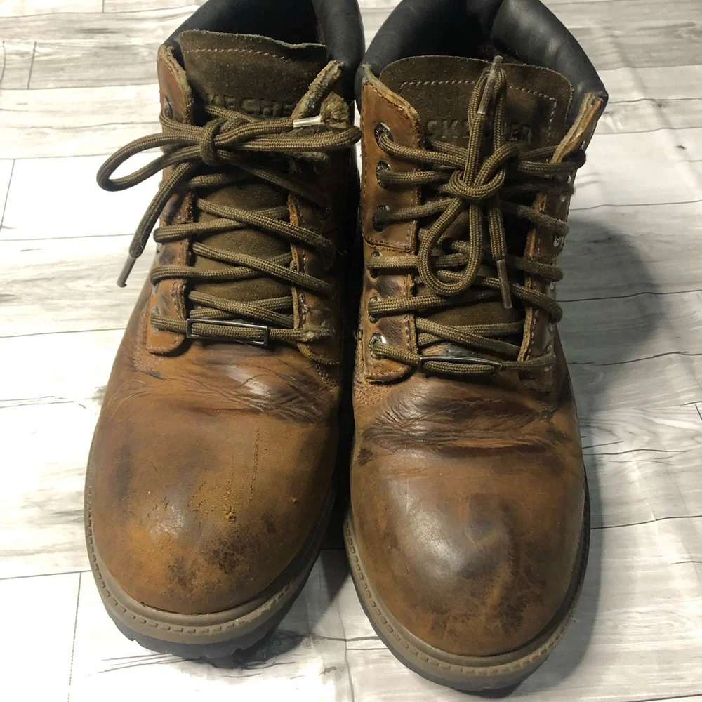Skechers Boots Mens Size 9.5 Verdict Waterproof Boot 4442 Brown